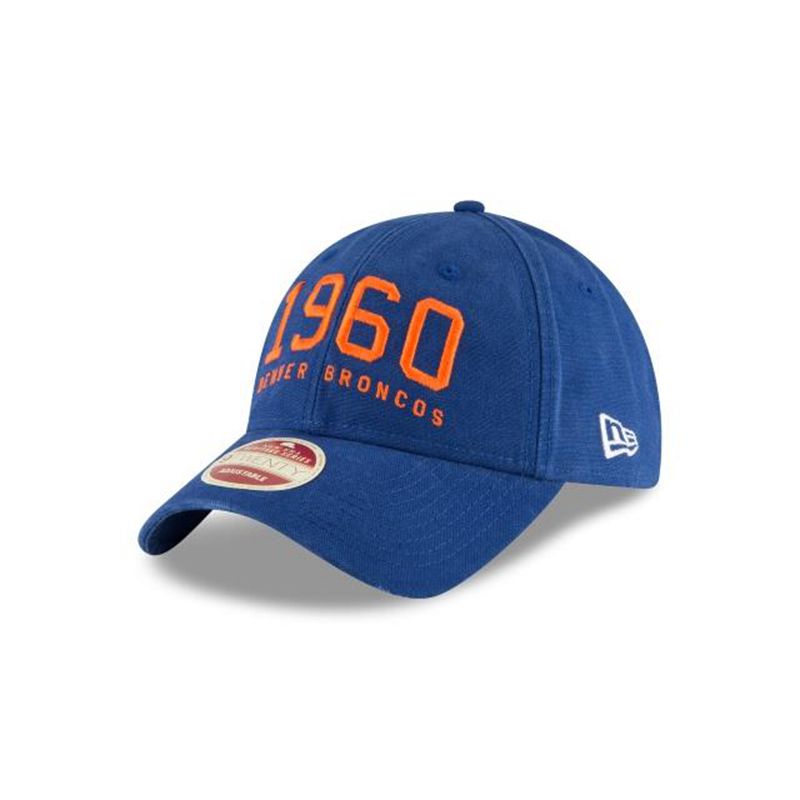 NFL Denver Broncos Established Team Front 9Twenty Adjustable (MEW0746) - Blue New Era Caps